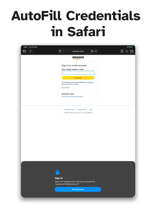 PanicVault on iPad - AutoFill Credentials in Safari