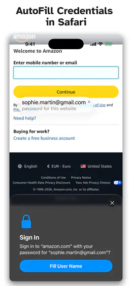PanicVault on iPhone - AutoFill Credentials in Safari