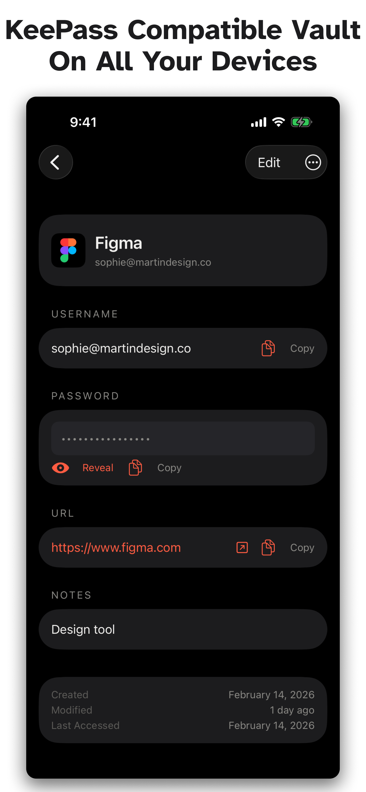 PanicVault on iPhone - KeePass Compatible Vault