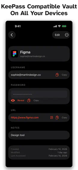 PanicVault on iPhone - KeePass Compatible Vault