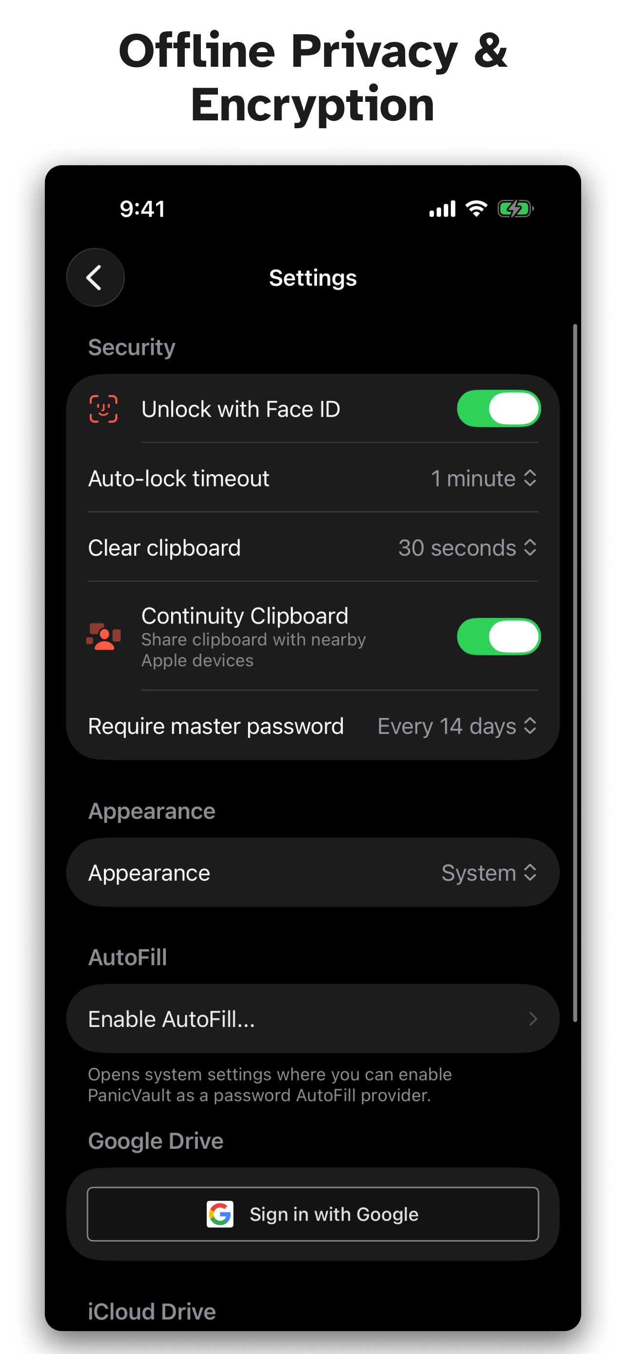PanicVault on iPhone - Screenshot 9